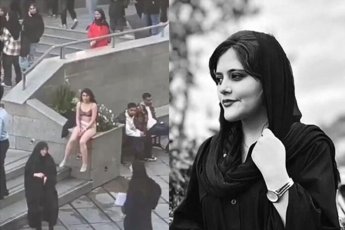 In Iran, a young woman protested by walking in public in underwear, know the details